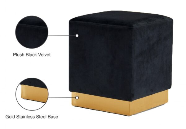 Jax Velvet Upholstered Stool