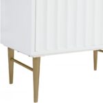 Modernist 30" Engineered Stone Top And Solid Wood Base Bathroom Vanity