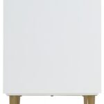 Modernist 36" Engineered Stone Top And Solid Wood Base Bathroom Vanity