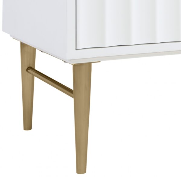 Modernist 48" Engineered Stone Top And Solid Wood Base Bathroom Vanity