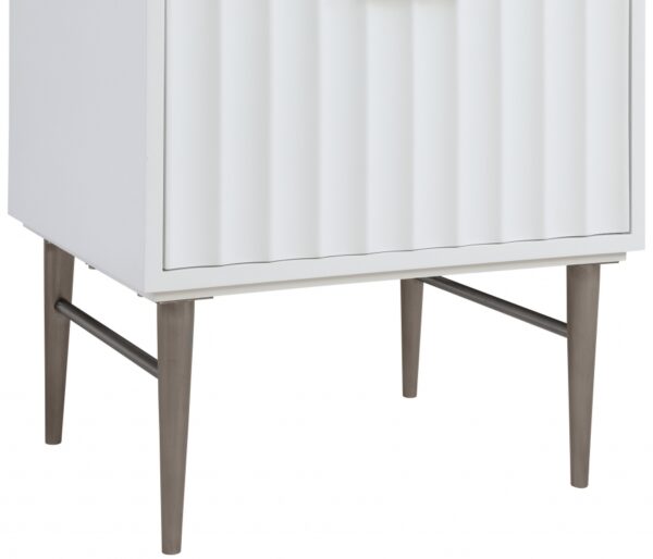 Modernist 24" Engineered Stone Top And Solid Wood Base Bathroom Vanity