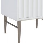 Modernist 24" Engineered Stone Top And Solid Wood Base Bathroom Vanity
