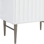 Modernist 30" Engineered Stone Top And Solid Wood Base Bathroom Vanity