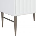 Modernist 30" Engineered Stone Top And Solid Wood Base Bathroom Vanity