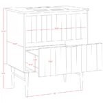 Modernist 30" Engineered Stone Top And Solid Wood Base Bathroom Vanity