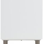 Modernist 30" Engineered Stone Top And Solid Wood Base Bathroom Vanity