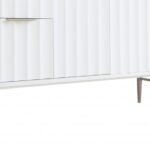 Modernist 48" Engineered Stone Top And Solid Wood Base Bathroom Vanity