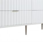 Modernist 60" Engineered Stone Top And Solid Wood Base Bathroom Vanity