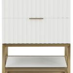 Monad 24" Genuine Marble Top, Steel And Glass Base Vanity