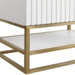 Monad 24" Genuine Marble Top, Steel And Glass Base Vanity
