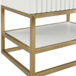 Monad 30" Genuine Marble Top, Steel And Glass Base Vanity