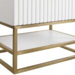 Monad 30" Genuine Marble Top, Steel And Glass Base Vanity