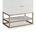 Monad 36" Genuine Marble Top, Steel And Glass Base Vanity