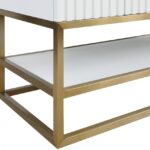 Monad 48" Genuine Marble Top, Steel And Glass Base Vanity