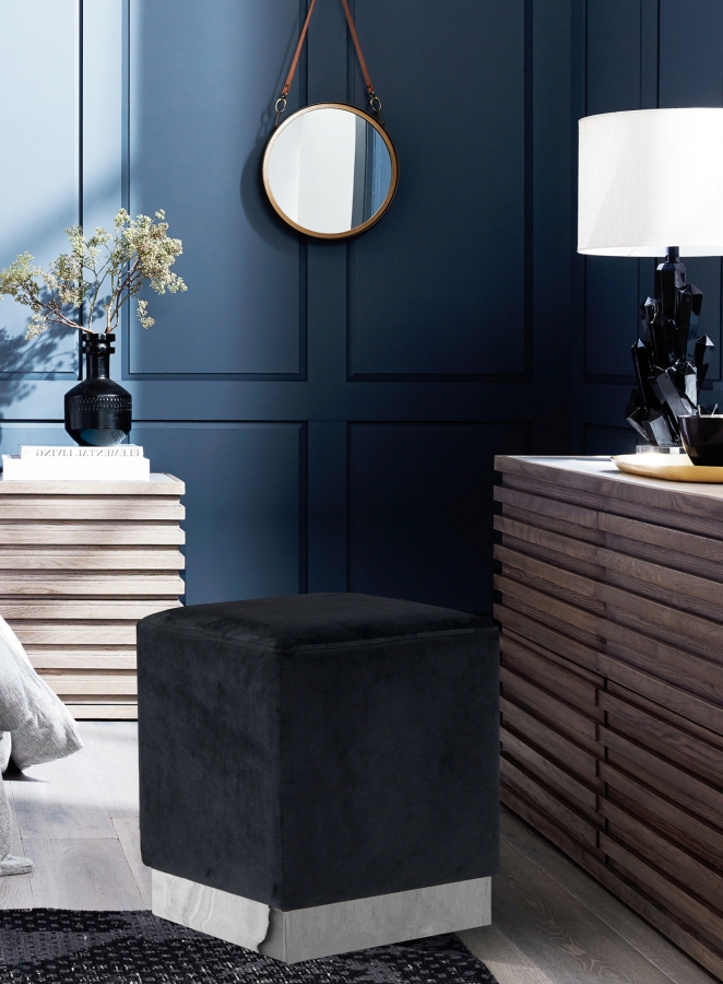 Jax Velvet Upholstered Stool