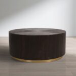 Nile Oak Wood Top And Metal Base Coffee Table
