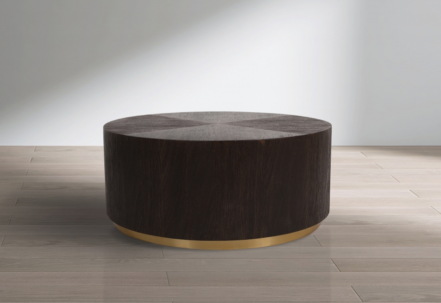 Nile Oak Wood Top And Metal Base Coffee Table