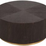 Nile Oak Wood Top And Metal Base Coffee Table
