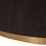 Nile Oak Wood Top And Metal Base Coffee Table
