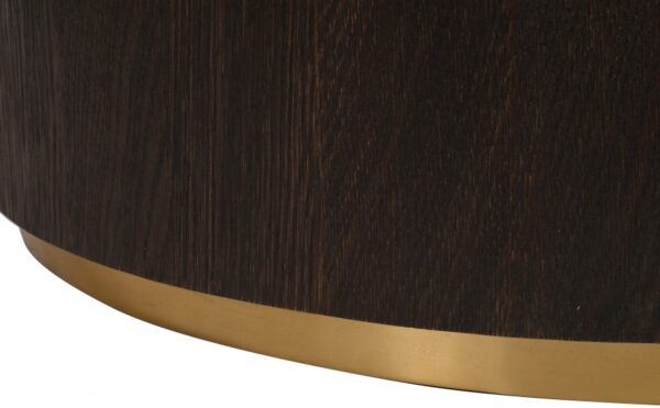 Nile Oak Wood Top And Metal Base Coffee Table