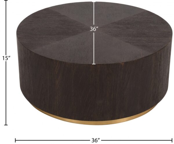 Nile Oak Wood Top And Metal Base Coffee Table