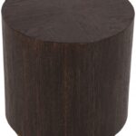Nile Oak Wood Top And Metal Base End Table