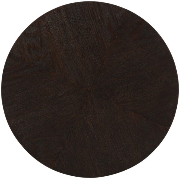 Nile Oak Wood Top And Metal Base End Table
