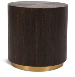 Nile Oak Wood Top And Metal Base End Table
