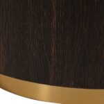 Nile Oak Wood Top And Metal Base End Table