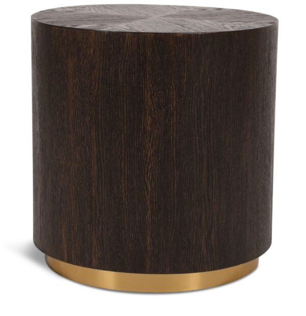 Nile Oak Wood Top And Metal Base End Table