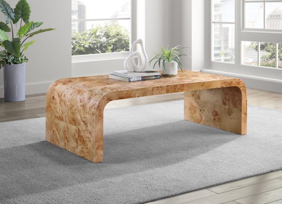 Cresthill Burl Wood Coffee Table