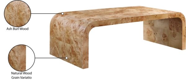 Cresthill Burl Wood Coffee Table