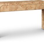 Cresthill Burl Wood Console Table