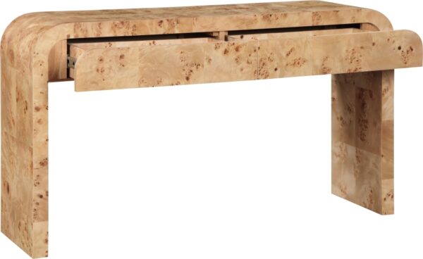 Cresthill Burl Wood Console Table