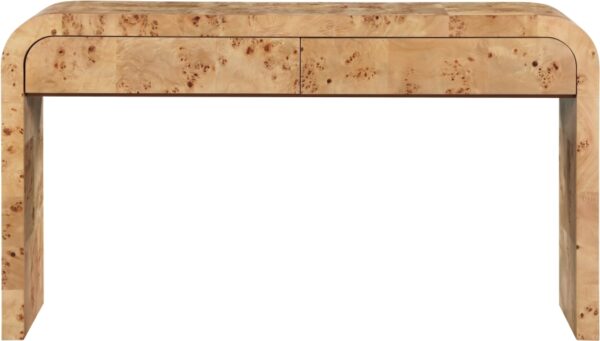 Cresthill Burl Wood Console Table
