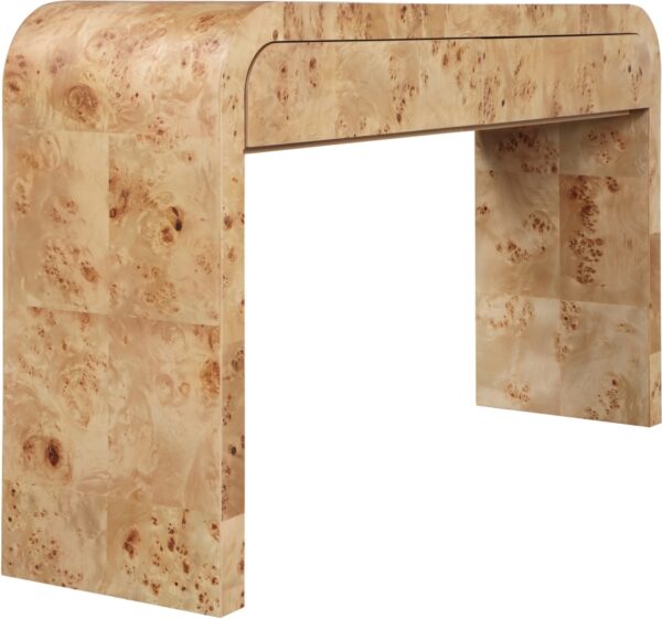 Cresthill Burl Wood Console Table