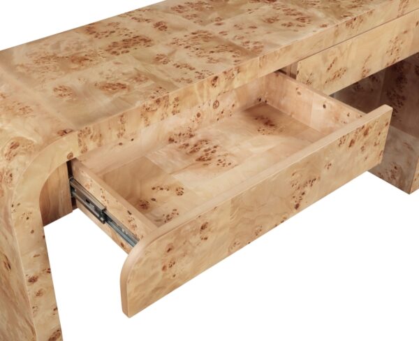 Cresthill Burl Wood Console Table