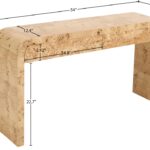 Cresthill Burl Wood Console Table