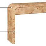 Cresthill Burl Wood Console Table