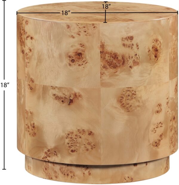 Burl Wood End Table