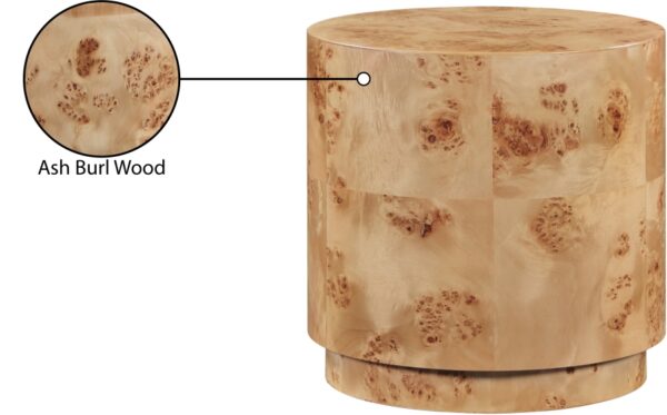 Burl Wood End Table