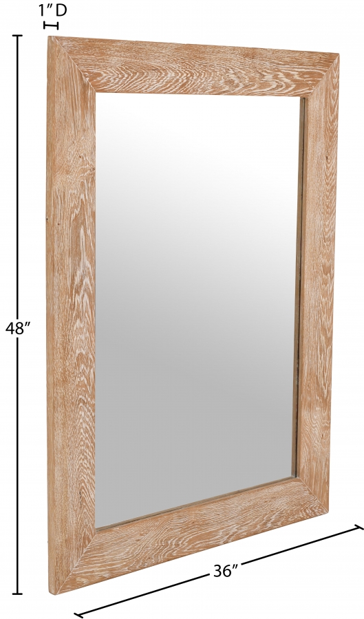 Cresthill Oak Wood Frame Mirror
