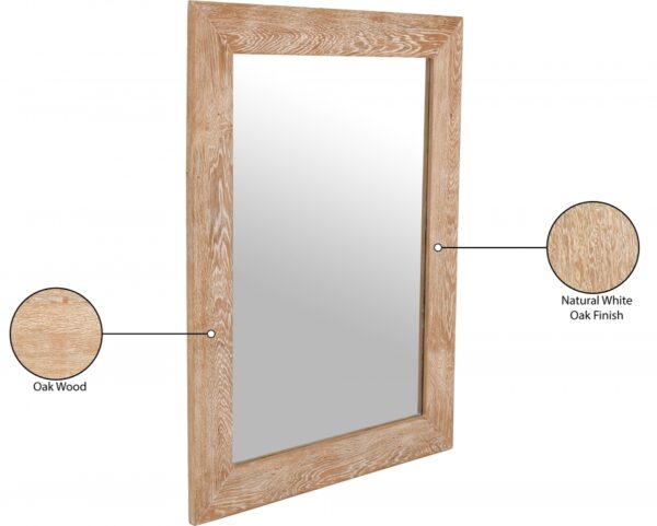 Cresthill Oak Wood Frame Mirror
