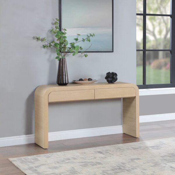 Cresthill Oak Wood Console Table