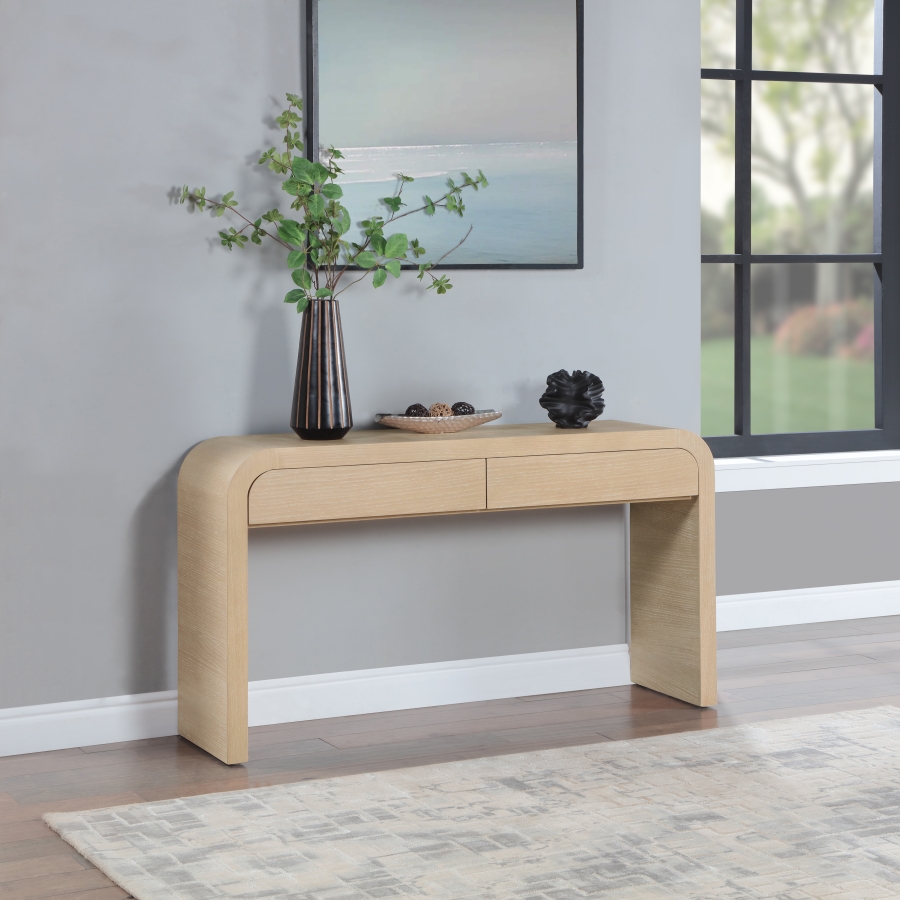 Cresthill Oak Wood Console Table