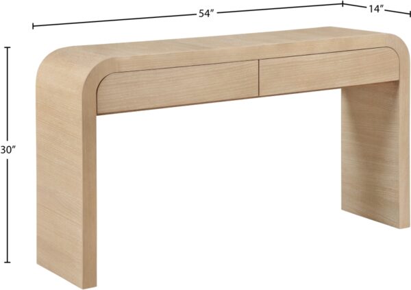 Cresthill Oak Wood Console Table
