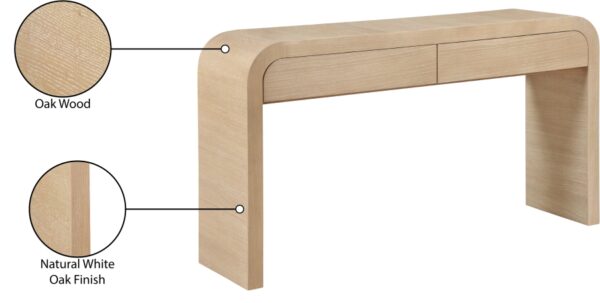 Cresthill Oak Wood Console Table