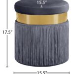 Yasmine Velvet Upholstered Stool