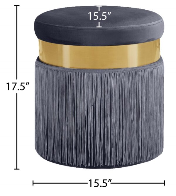 Yasmine Velvet Upholstered Stool