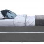 Harper Linen Textured Fabric Upholstered Trundle Bed